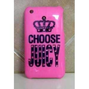  Iphone 3g Case Choose Juicy Swarovski Crystal Pink Bling 
