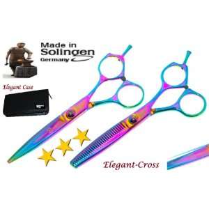ELEGANT SOLINGEN Professional Hairdressing Scissors & Thinner Set 