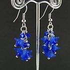 Swarovski Sapphire Blue Crystal Lily of the Valley Earrings