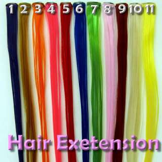 Colored Clip On In Hair Extensions 1x 22 Long  