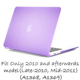 Purple Rubberized see thru Hard Case for Macbook Air 13+Clear TPU 