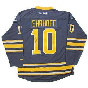  Christian Ehrhoff Autographed Buffalo Sabres Blue Hockey 