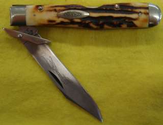 Case XX 5111 1/2 LSSP 1971 9 Dot Stag Cheetah Folding Knife  