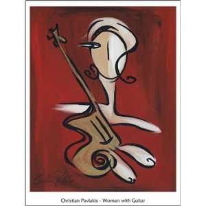  Christian Pavlakis   Woman With Guitar Canvas