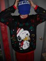 VTG GOOD GRIEF! SNOOPY UGLY CHRISTMAS SWEATER SZ L M  