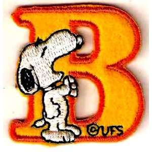  Snoopy ABCs Alphabet Letter B Iron On / Sew On Patch 