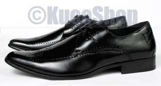 Men Dress Shoes Lace Up Black Sleek Pointed Toe 12  