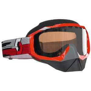  Scott Hustle SnowCross Red Goggles with Rose Lens 