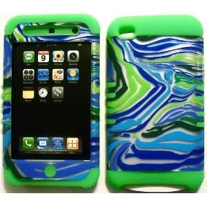  Zebra on Lime Silicone for Apple ipod Touch iTouch 4G 4 