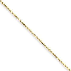   5mm, 10 Karat Yellow Gold, Diamond Cut Rope Chain   30 inch: Jewelry