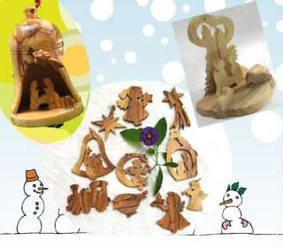 Large Olive Wood Musical Christmas Nativity Scene  