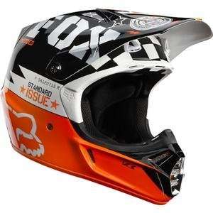  Fox Racing V3 Covert Helmet   X Large/White/Black 