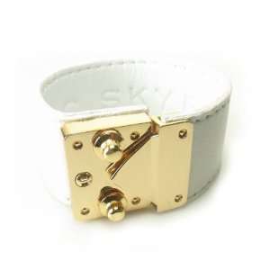  Cc Skye Kenzie Lock Bracelet in White Jewelry