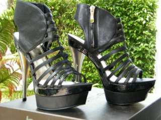   SHOES sandals platform heels pump Malia cage 175701 new black  
