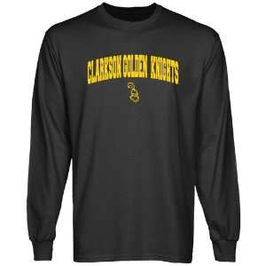  Clarkson Golden Knights Charcoal Logo Arch Long Sleeve T 