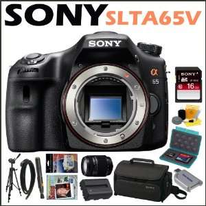  Sony DSLR SLTA65V 24.3MP Digital SLR Camera Body + 18 