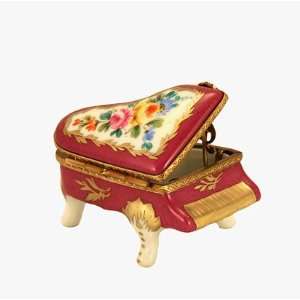  Floral Grand Piano Vintage Style French Limoges Box