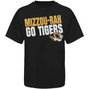   Missouri Tigers Mizzou Rah Slogan T Shirt   Black: Sports & Outdoors