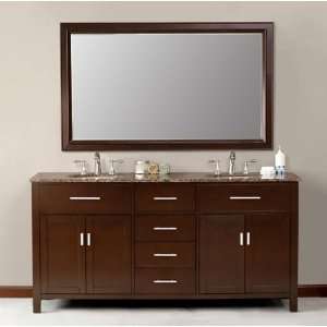   ) 72 Inch Transitional Bathroom Vanity Set With Mirror And Top Choice