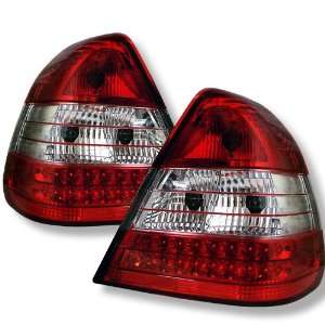  1994 2000 Mercedes Benz Red/Clear SR LED Tail Lights Automotive