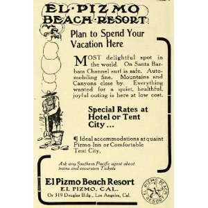  1908 Ad El Pizmo Pismo Beach Inn California Resort 