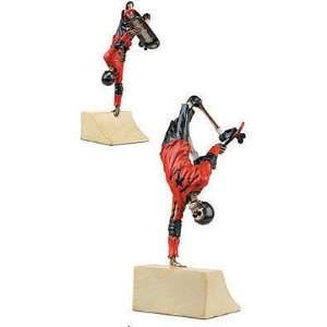  Skater Skeleton Figure Sculpture Statue Collectible NEW 