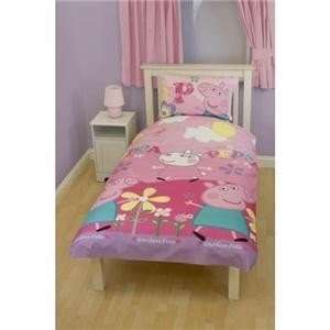  Childrens/Kids Girls Peppa Pig Pink Quilt/Duvet Cover 