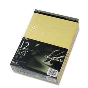   Pads, Wide Rule, Ltr, Canary, 12 50 Sheet Pads/pk