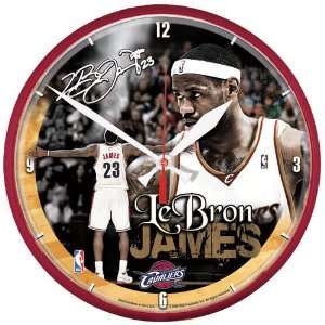Lebron James Cleveland Cavaliers Round Clock  Sports 