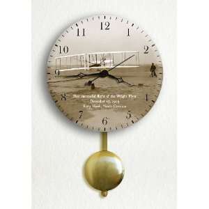   Brothers First Flight 6 Silent Pendulum Wall Clock: Home & Kitchen