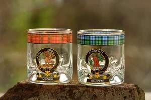 Clan Crested Tartan Whisky Glass New  