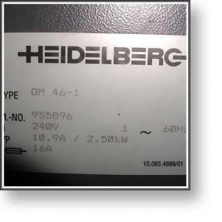 Heidelberg QuickMaster QM 46 1 13 M Impressions + NICE  