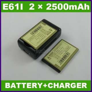 2500mAh 2×Battery + Charger For Nokia E61I E52 E72 N97 E90 BP 4L