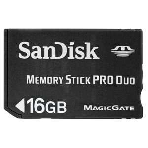  SANDISK Card, MemoryStick Pro Duo, 16GB, SanDisk 