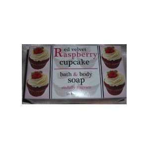  Red Velvet Raspberry Cupcake Bath & Body Soap, Two 7 Oz 