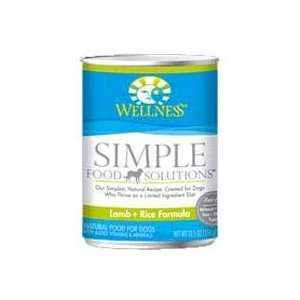   Wellness Simple Food Solutions Lamb & Rice Dog Food 12.5 oz. Can  Case