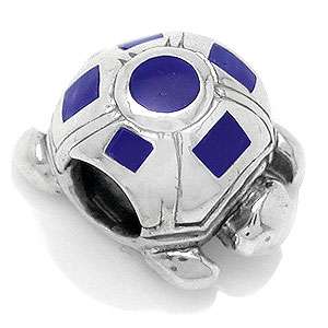 Mother Of Pearl, Lapis or Onyx 925 Sterling Silver TURTLE European 