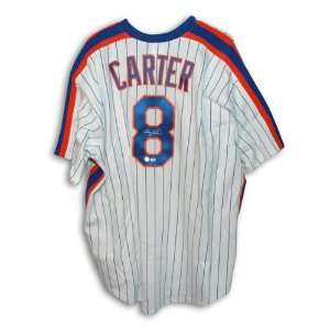  Gary Carter Autographed/Hand Signed New York Mets White 