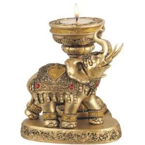  Candle Holder Thai Elephant Buddha Buddhist Collectible 