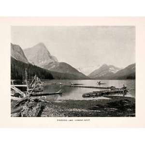  Halftone Print Fortress Lake Pass Canadian Rockies Brook Trout Fly 