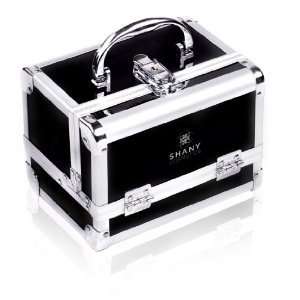  Shany Cosmetics Black Makeup Train Case with Mirror, 48 
