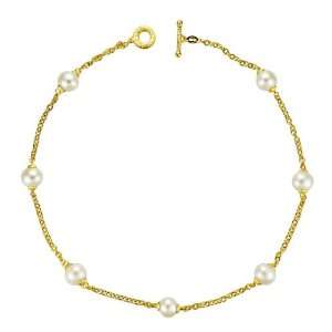  18k Yellow Freshwater Pearls   16 Inch Necklace 