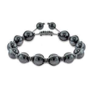   : Gray Shell Pearl Shamballa Style Bracelet: Eves Addiction: Jewelry
