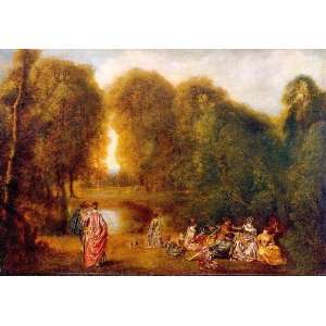 FRAMED oil paintings   Jean Antoine Watteau   24 x 16 inches 