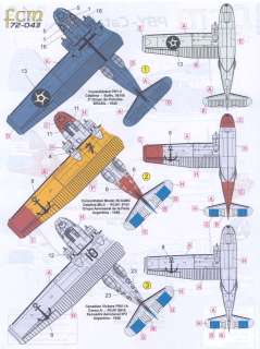 FCM Decals 1/72 CONSOLIDATED PBY CATALINA Brazil & Argentina  