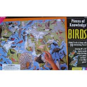  Pieces of Knowledge Birds Global Puzzle and Game: Toys 