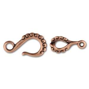   Copper Plated Pewter Wave Hook and Eye Clasp Arts, Crafts & Sewing