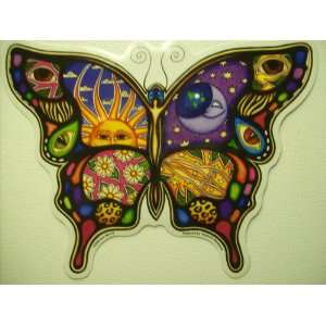 Seven Inch Jumbo Dan Morris Butterfly Hippie Bumper Stickers Stealie 