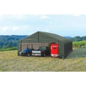 ShelterLogic 30x40x16 Peak Style Shelter, Green Cover