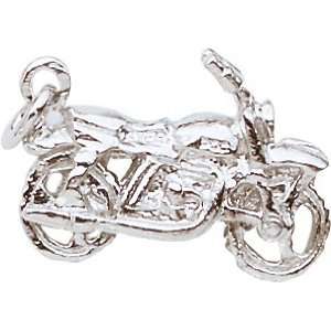  Rembrandt Charms Motorcycle Charm, Sterling Silver 